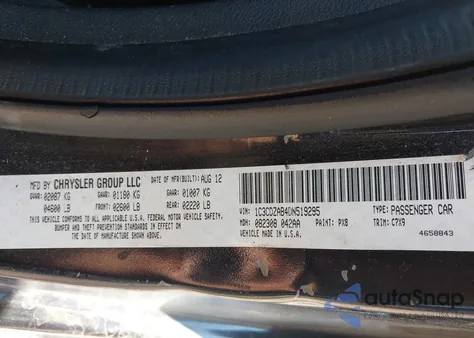 2013 Dodge Avenger Se from USA, damaged, VIN 1C3CDZAB4DN519295